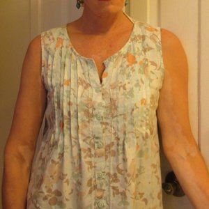 L.L. Bean Cotton Flowered Western Dress, size 6 but can go up.